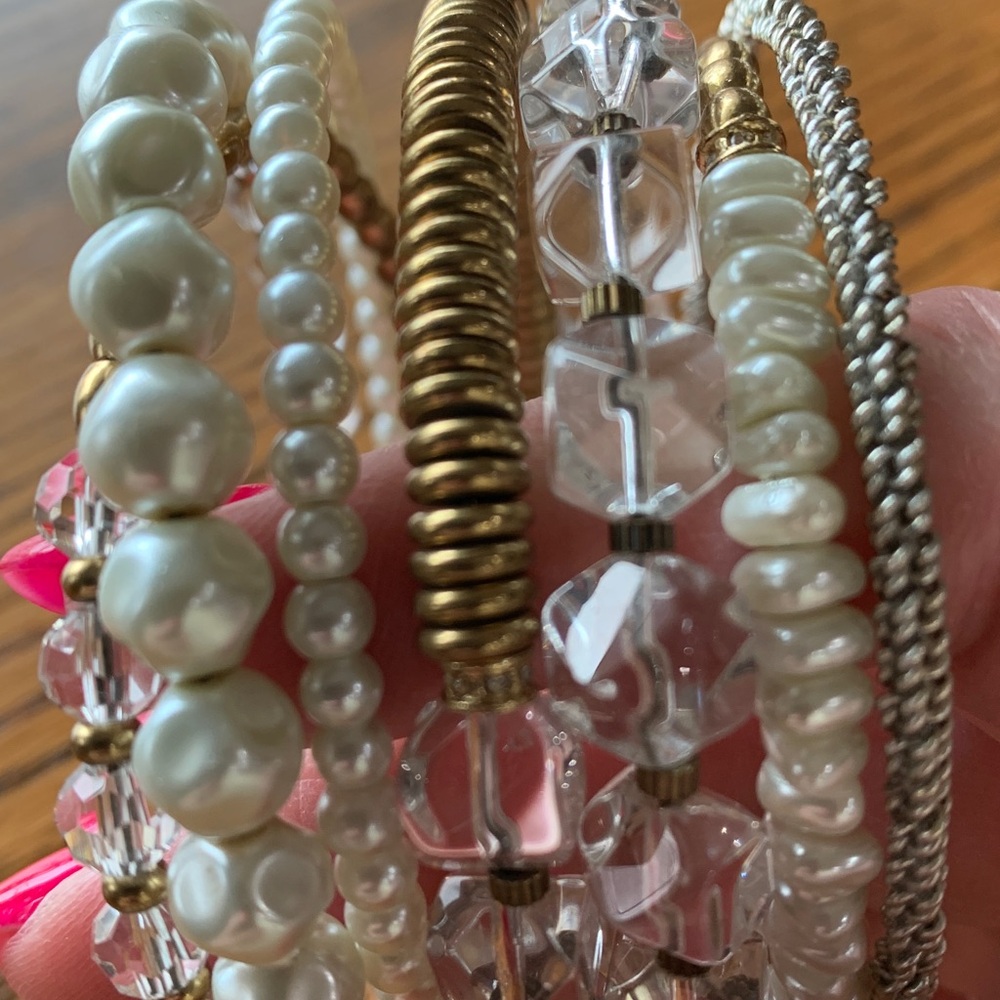 Amy Kahn Russell Pearl and Crystal Bracelet Set - Picture 7 of 9